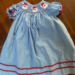 18m Santa Smocked Dress